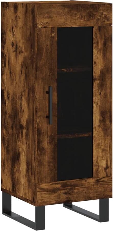 VidaXL Dressoir Gerookt Eiken 34 5x34x90 cm Dressoir Houten Dressoir Vintage Dressoir Landelijk Dressoir Bruine Dressoir