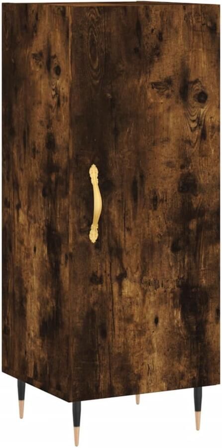 VidaXL Dressoir 34 5x34x90 cm bewerkt hout gerookt eiken