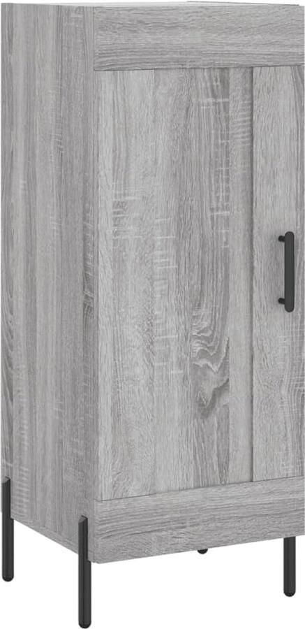 VidaXL Dressoir Grijs Sonoma Eiken 34 5x34x90 cm Dressoir Grijze Dressoirs Houten Dressoirs Salontafel Tv Tafel - Foto 3