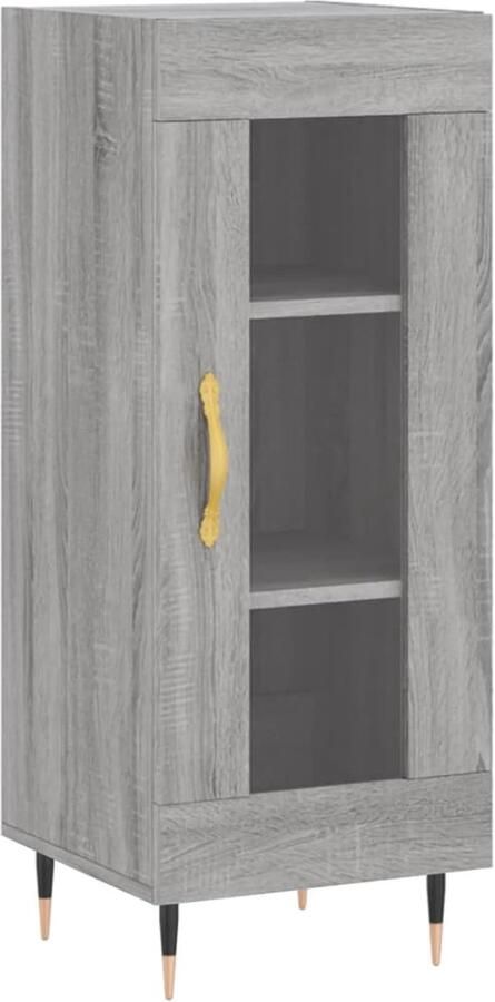 VidaXL Dressoir Grijs Sonoma Eiken 34 5x34x90 cm Dressoir Kast Grijze Kast Houten Dressoir Salontafel