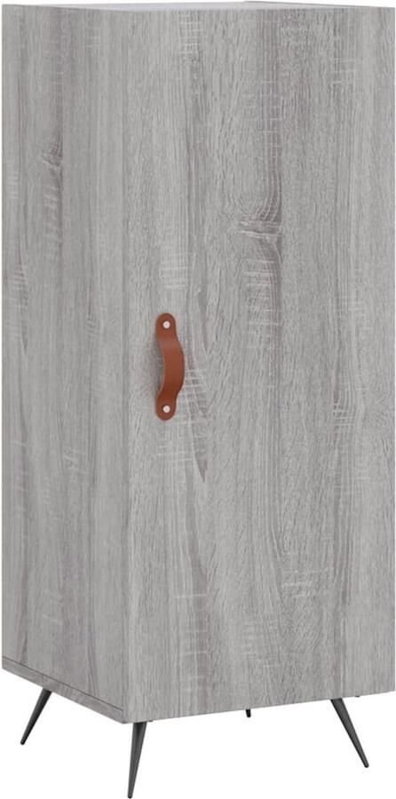VidaXL Dressoir Grijs Sonoma Eiken 90 cm Dressoir Grijssoma Eiken Houten Dressoir Opbergkast Salontafel