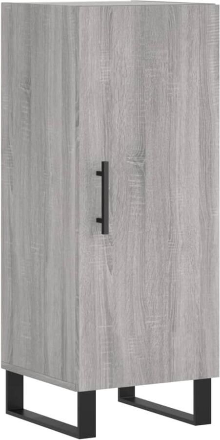 VidaXL Dressoir 34 5x34x90 cm Grijs Sonoma Eiken Dressoir Bijzetkast Grijze Dressoir Houten Dressoir Salontafel