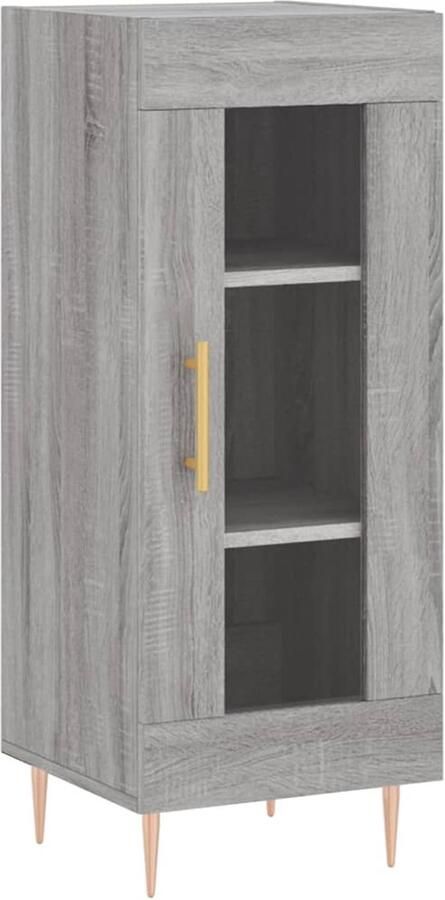 VidaXL Dressoir Grijs Sonoma Eiken 34 5x34x90 cm Dressoir Grijze Dressoirs Houten Dressoir Salontafel Tv Meubel