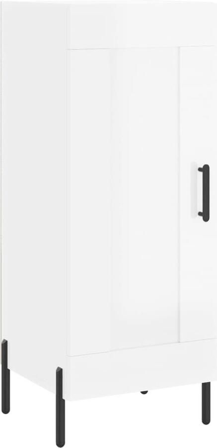 VidaXL -Dressoir-34 5x34x90-cm-bewerkt-hout-hoogglans-wit - Foto 17