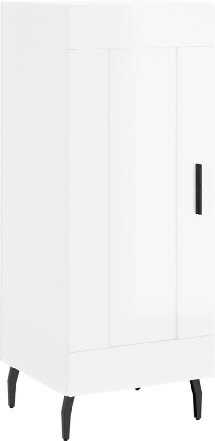 VidaXL -Dressoir-34 5x34x90-cm-bewerkt-hout-hoogglans-wit - Foto 14