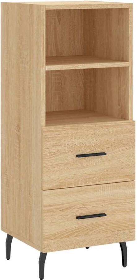 VidaXL Dressoir 34 5x34x90 cm Sonoma Eiken Dressoir Salontafel Houten Dressoir Sonomaplank Modern Dressoir