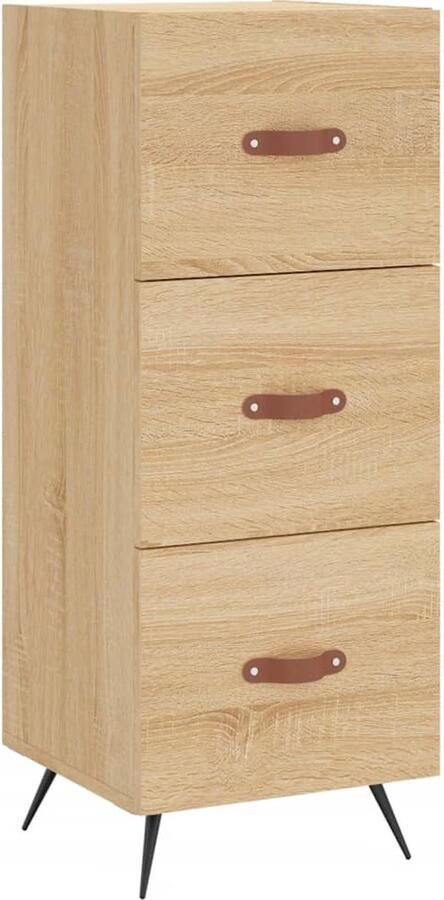 VidaXL Dressoir Sonoma Eiken 34 5x34x90 cm Dressoir Salontafel Houten Dressoir Modern Dressoir Landelijk Dressoir - Foto 2