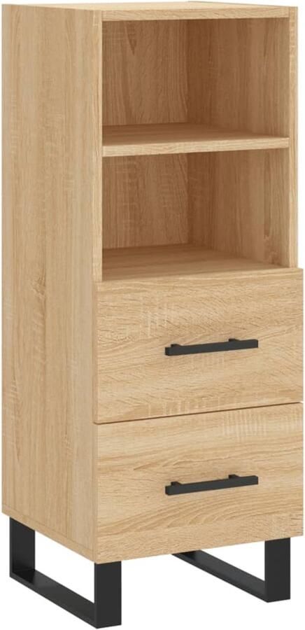 VidaXL Dressoir Sonoma Eiken 34 5x34x90 cm Dressoir Salontafel Houten Dressoir Modern Dressoir Opbergkast