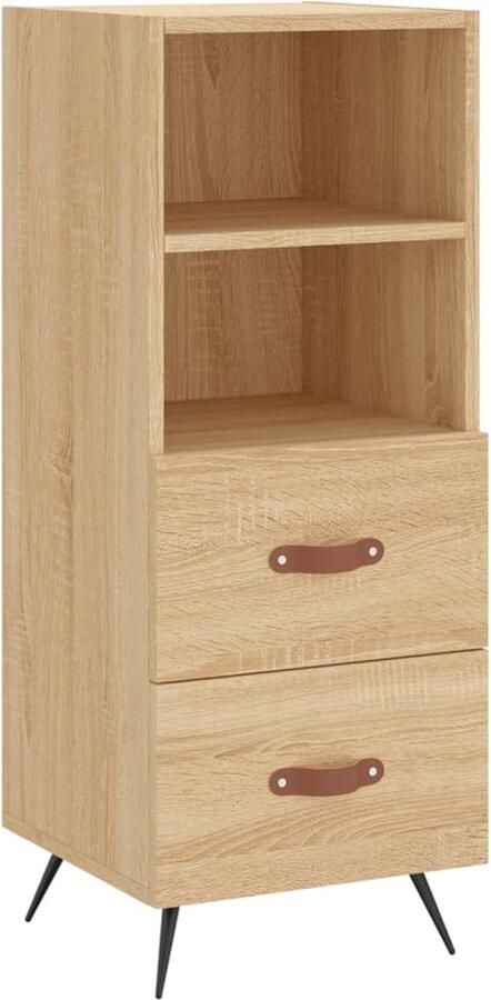 VidaXL Dressoir 34 5x34x90 cm Sonoma Eiken Dressoir Salontafel Houten Dressoir Vintage Dressoir Landelijk Dressoir - Foto 4