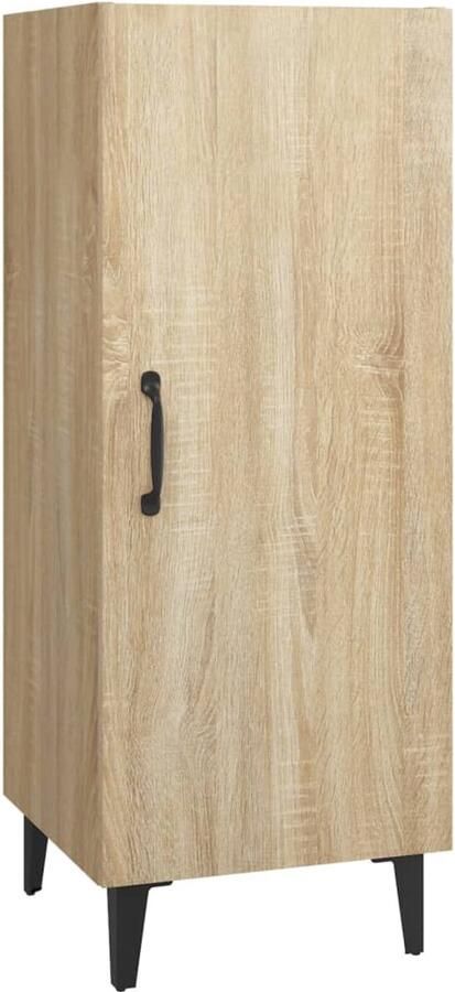 VidaXL Dressoir 34 5x34x90 cm Sonoma Eiken Dressoir Salontafel Houten Meubels Bewerkt Hout Sonome Eiken