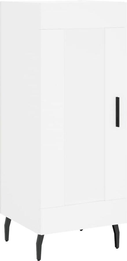 VidaXL Dressoir 34 5x34x90 cm bewerkt hout wit Dressoir Houten Dressoir Wit Dressoir Opbergmeubel Salontafel - Foto 2