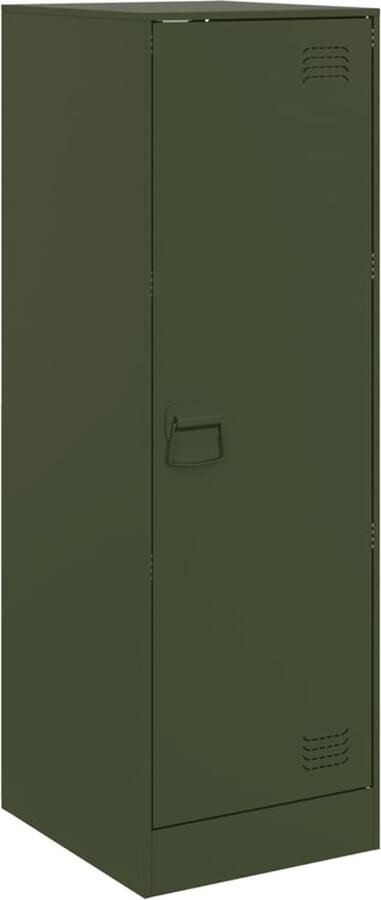 VidaXL -Dressoir-34 5x39x107-cm-staal-olijfgroen - Foto 2