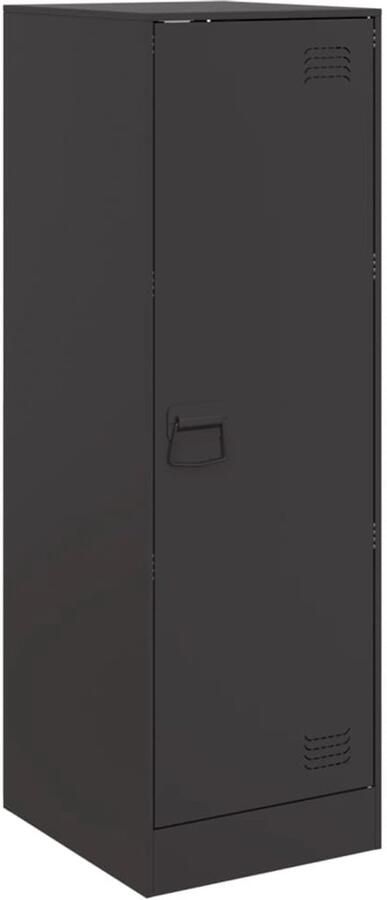 The Living Store Dressoir 34 5x39x107 cm staal zwart Televisiescherm Tv Stand Industriële Kast Metalen Kast Opbergkast