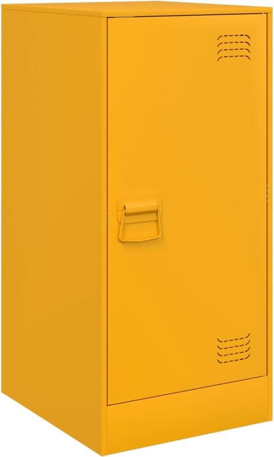 VidaXL -Dressoir-34 5x39x73-cm-staal-mosterdgeel