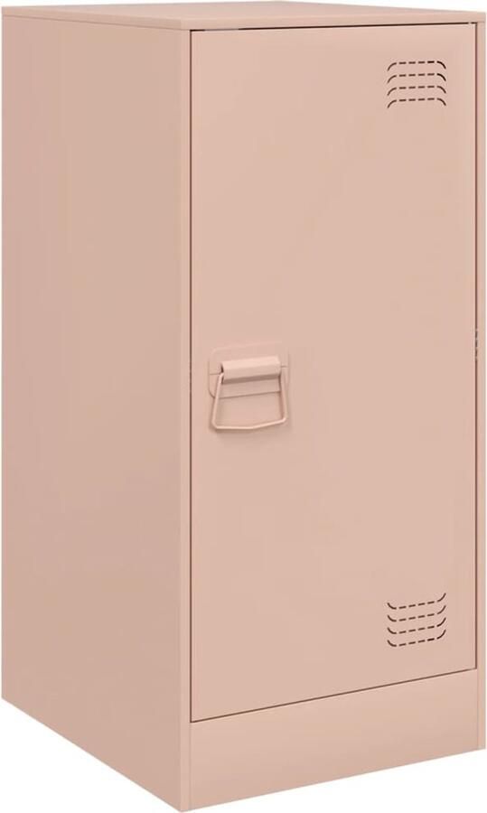 VidaXL Dressoir Staal Roze 34 5x39x73 cm Dressoir Tv-meubel Rozerood Metalen Dressoir Opbergkast - Foto 2