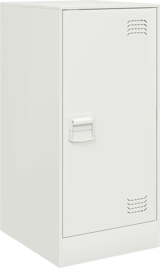 VidaXL -Dressoir-34 5x39x73-cm-staal-wit