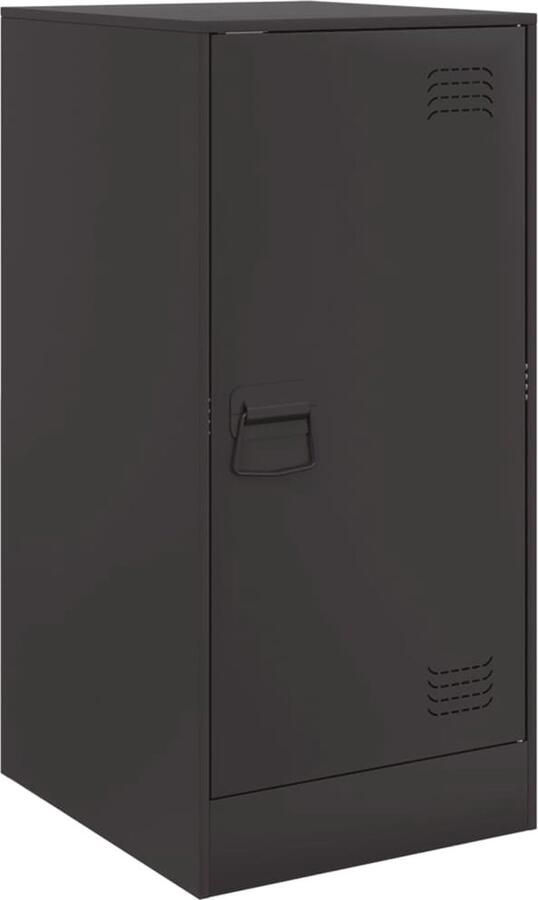 VidaXL Stalen Dressoir Zwart 34 5x39x73 cm Tv Kast Tv Stand Metalen Dressoir Zwarte Dressoir Salontafel