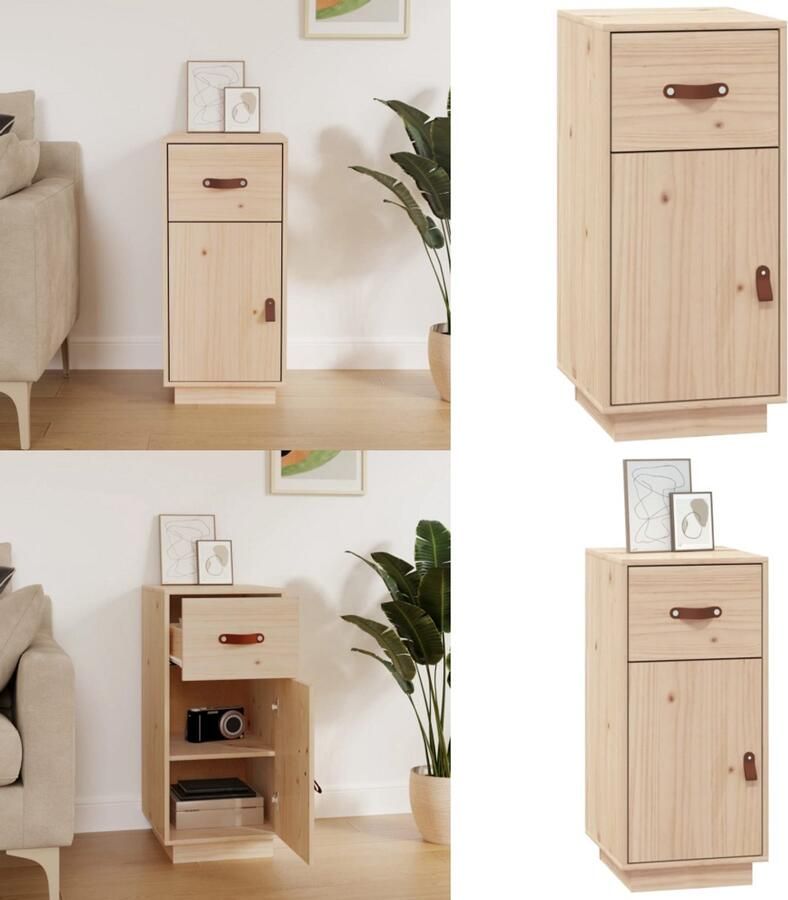 VidaXL Dressoir 34x40x75 cm massief grenenhout Dressoir Dressoirs Kast Wandkast