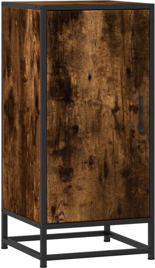VidaXL Dressoir 35 5x35x76 cm Gerookt Eiken Dressoir Industrieel Design Houten Dressoir Opbergkast Tv-tafel