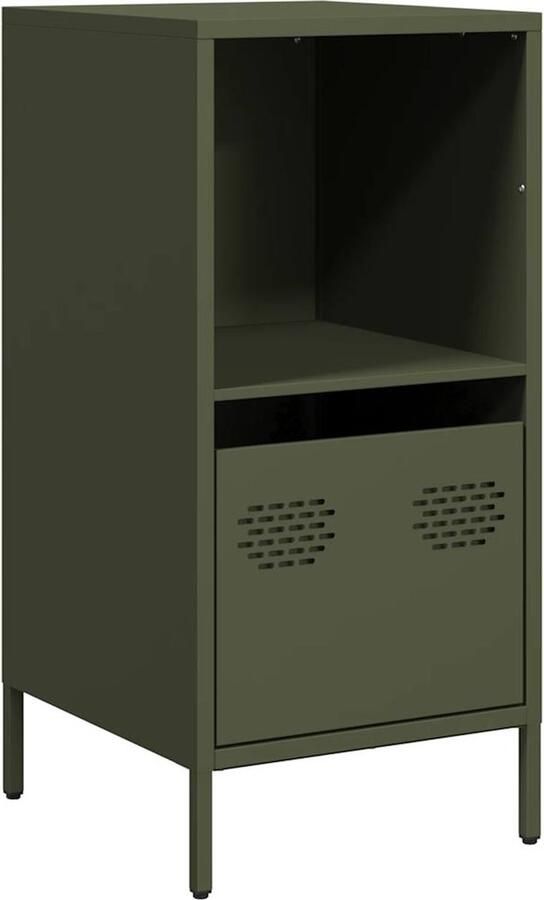 VidaXL Dressoir 35x39x73 5 cm koudgewalst staal olijfgroen