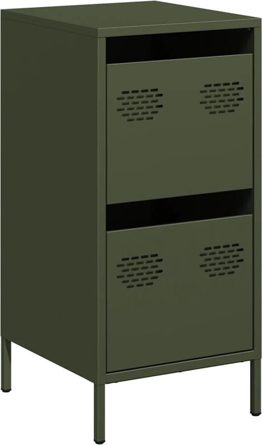 VidaXL Dressoir 35x39x73 5 cm koudgewalst staal olijfgroen