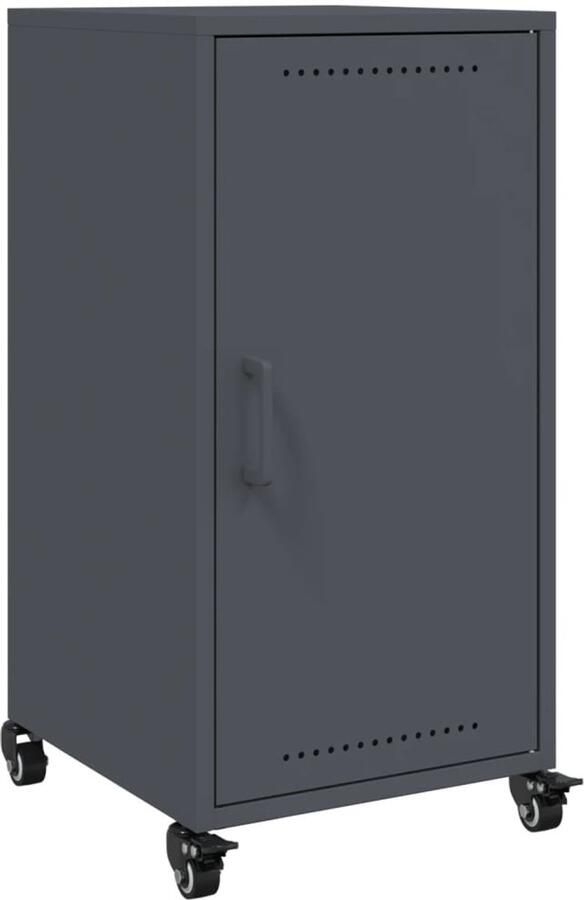 The Living Store Dressoir 36x39x72 cm staal antracietkleurig Dressoir Staaldraad Dressoir Metalen Dressoir Opbergmeubel Salontafel - Foto 2