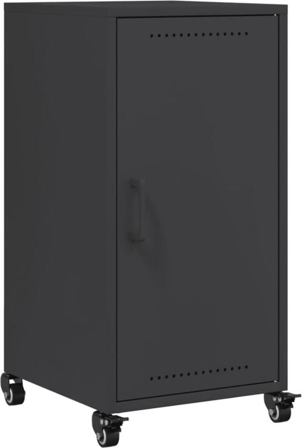 VidaXL Dressoir 36x39x72 cm staal zwart