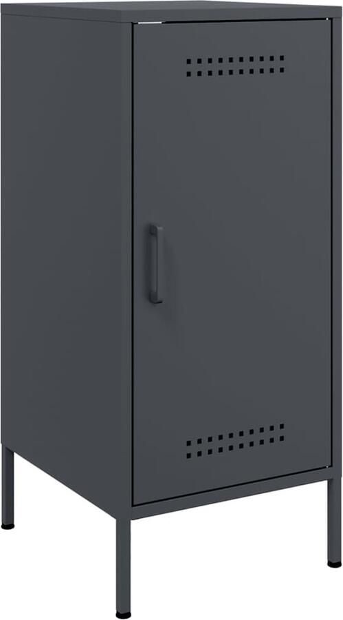 VidaXL Dressoir 36x39x79 cm koudgewalst staal antracietkleurig