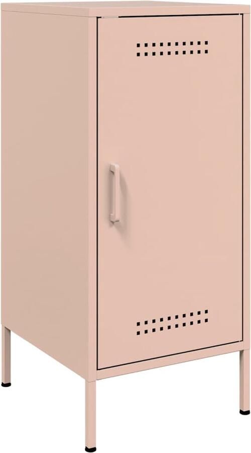 VidaXL Dressoir 36x39x79 cm koudgewalst staal roze