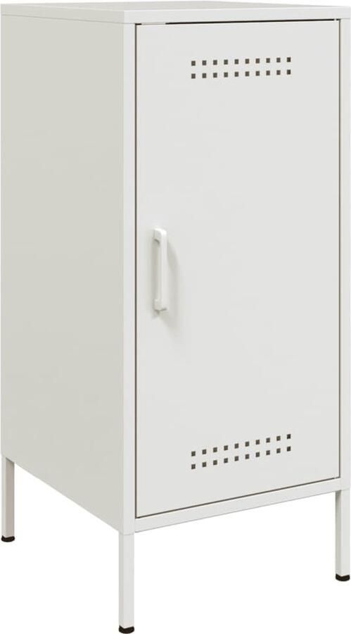 VidaXL Dressoir 36x39x79 cm koudgewalst staal wit