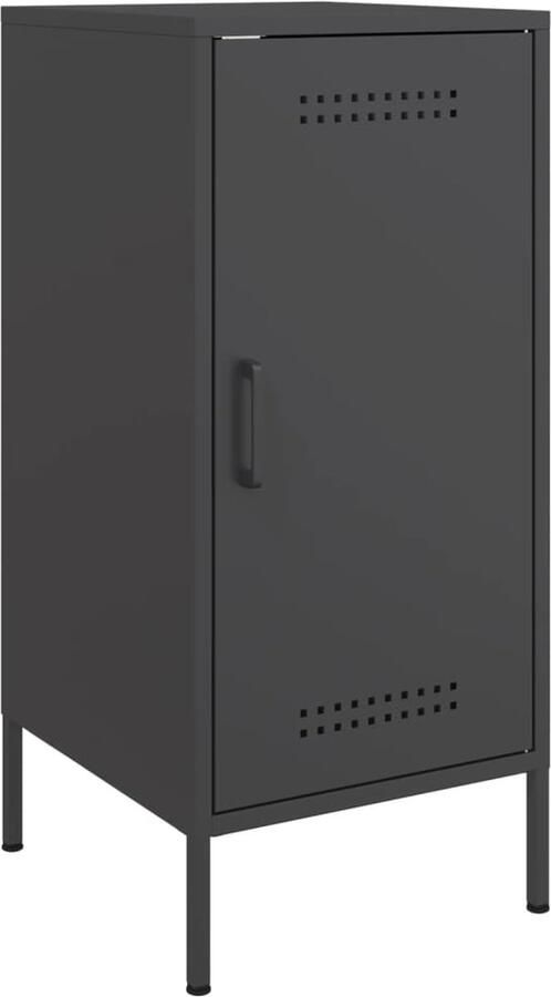 VidaXL Dressoir 36x39x79 cm koudgewalst staal zwart