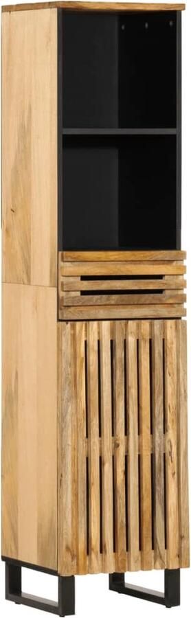VidaXL Dressoir 38x34x160 cm massief ruw mangohout