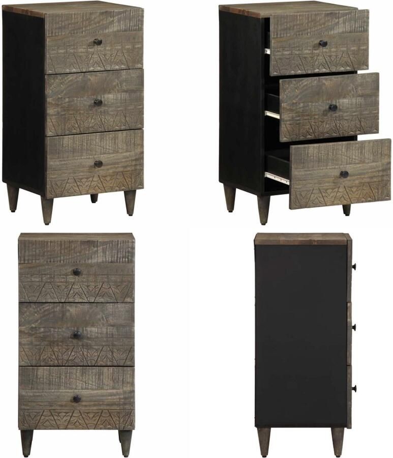 VidaXL Dressoir 40x33x75 cm massief mangohout Dressoir Dressoirs Opbergkast Buffet