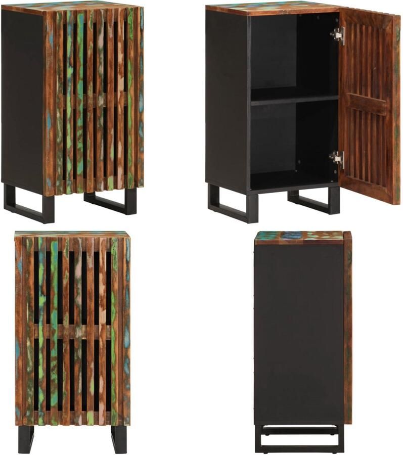 VidaXL Dressoir 40x34x75 cm massief acaciahout Dressoir Dressoirs Opbergkast Wandkast