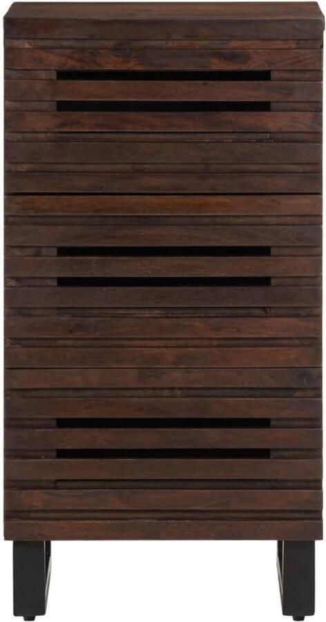 VidaXL Dressoir 40x34x75 cm Massief Mangohout Bruin Dressoir Dressoirs Opbergkast Wandkast