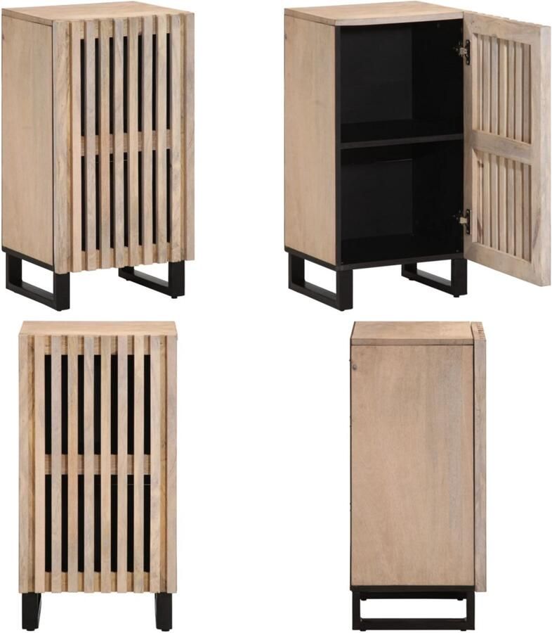 VidaXL Dressoir 40x34x75 cm massief mangohout Dressoir Dressoirs Opbergkast Wandkast