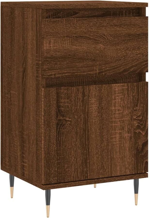 VidaXL Dressoir 40x35x70 cm Bruin Eiken Hout & IJzer Dressoir Buffetkast Opbergkast Houten Kast Vintage Stijl