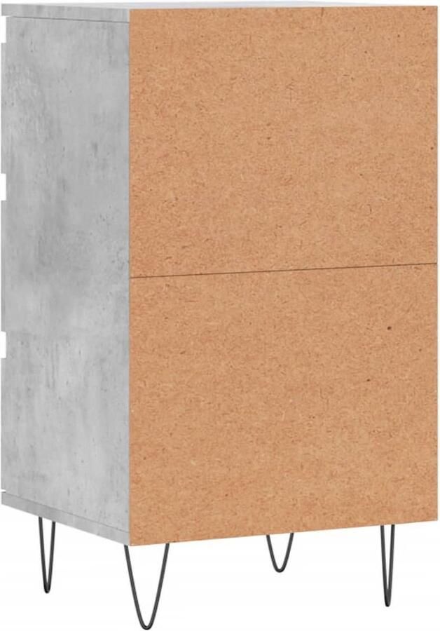 VidaXL Dressoir 40x35x70 cm Bewerkt hout Grijs Dressoir Kast Buffetkast Houten Dressoir Grijze Dressoir