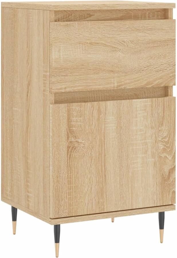 VidaXL The Living Store Dressoir 40x35x70 cm bewerkt hout sonoma eikenkleurig Dressoir Opbergkast Salontafel Houten Kast Sonomapine - Foto 2