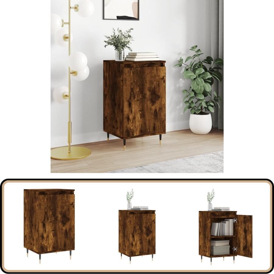VidaXL Dressoir Gerookt Eiken 40x35x70 cm Dressoir Houten Dressoir Vintage Dressoir Landelijk Dressoir Modern Dressoir
