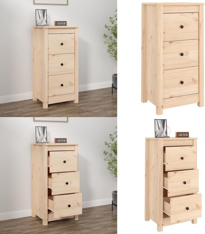 VidaXL Dressoir 40x35x80 cm massief grenenhout Dressoir Dressoirs Kast Wandkast