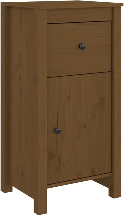 VidaXL Dressoir 40x35x80 cm Massief Grenen Honingbruin Dressoir Massief Hout Grenenhout Opbergruimte Honigbruin - Foto 2
