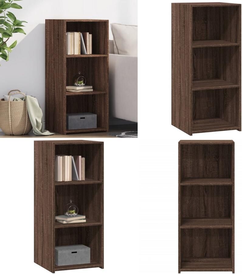 VidaXL Dressoir 40x41x93 cm bewerkt hout bruin eikenkleur Dressoir Dressoirs Kast Wandkast