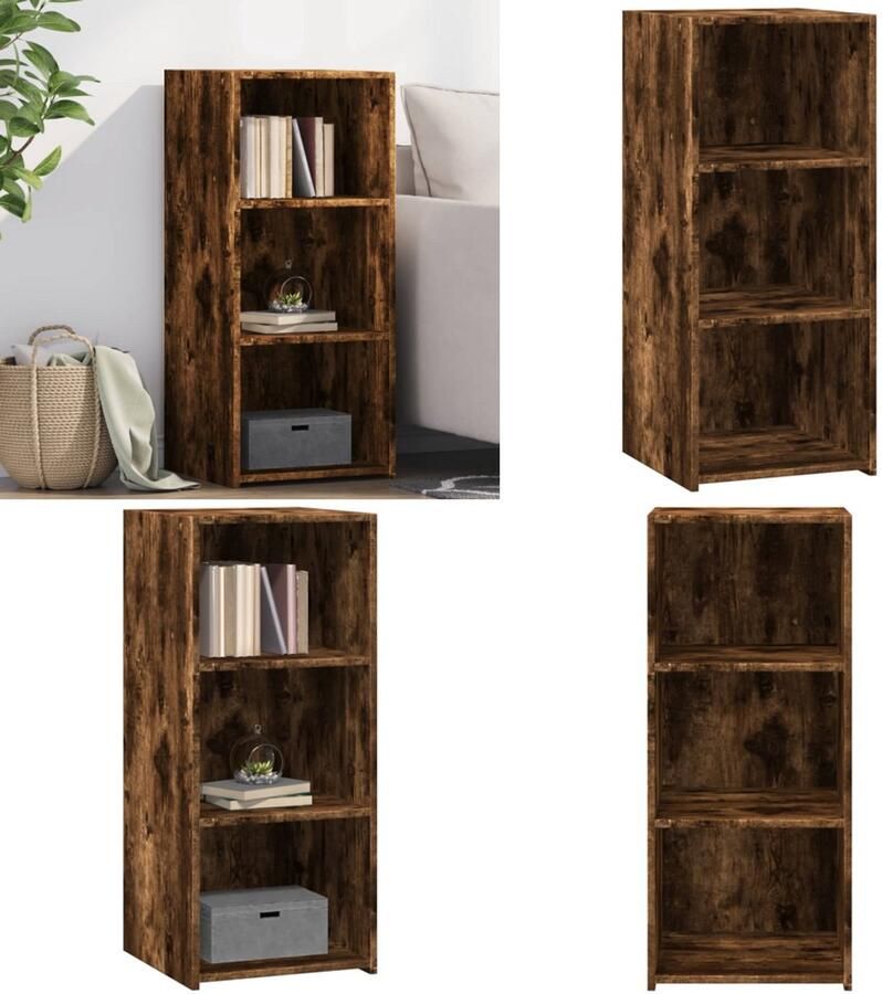 VidaXL Dressoir 40x41x93 cm bewerkt hout gerookt eikenkleurig Dressoir Dressoirs Kast Wandkast