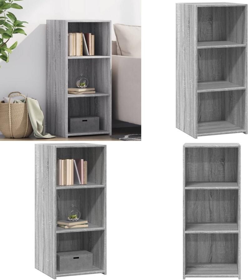 VidaXL Dressoir 40x41x93 cm bewerkt hout grijs sonoma eikenkleurig Dressoir Dressoirs Kast Wandkast