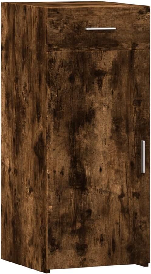 The Living Store Dressoir 40x42 5x93 cm bewerkt hout gerookt eikenkleurig Dressoir Houten Dressoir Opbergkast Vintage Dressoir Landelijke Dressoir - Foto 2