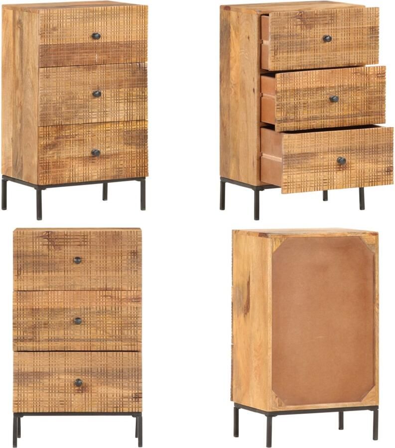 VidaXL Dressoir 45x30x75 cm massief mangohout Dressoir Dressoirs Kast Kasten
