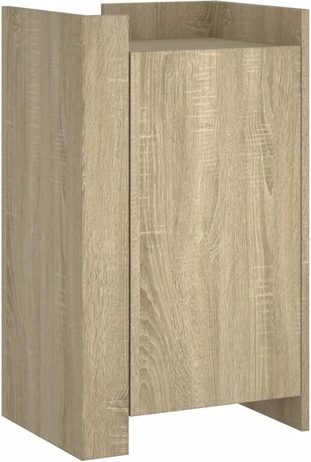 VidaXL Dressoir 45x35x75 cm bewerkt hout sonoma eikenkleurig Dressoir Salontafel Houten Dressoir Vintage Dressoir Landelijk Dressoir
