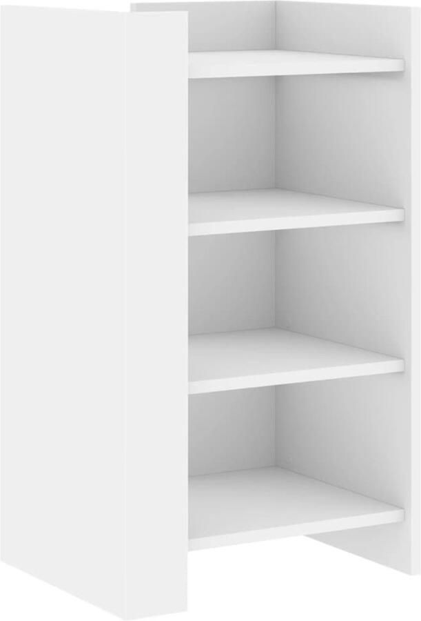 VidaXL Dressoir Wit 45x35x75 cm Bewerkt Hout Dressoir Modern Dressoir Houten Dressoir Wit Dressoir Opbergkast