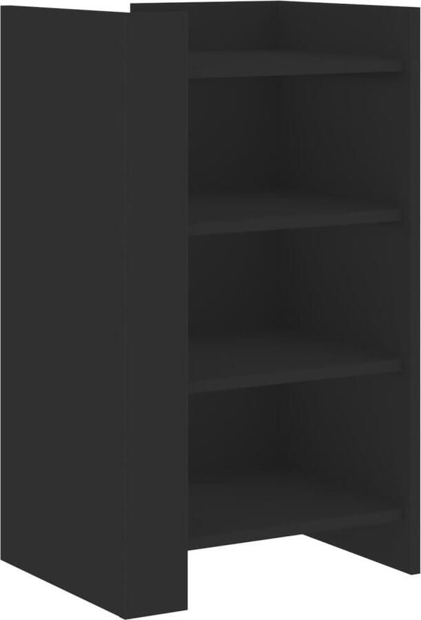 VidaXL Dressoir 45x35x75 cm bewerkt hout zwart